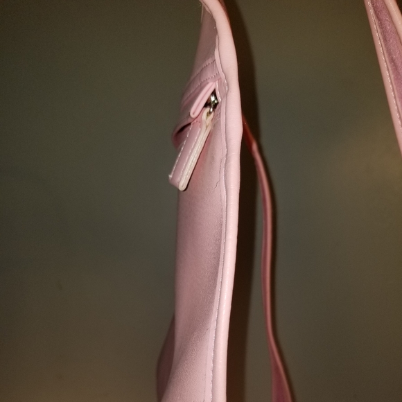 Small Vegan Leather Backpack in Baby Pink - Picture 6 of 6